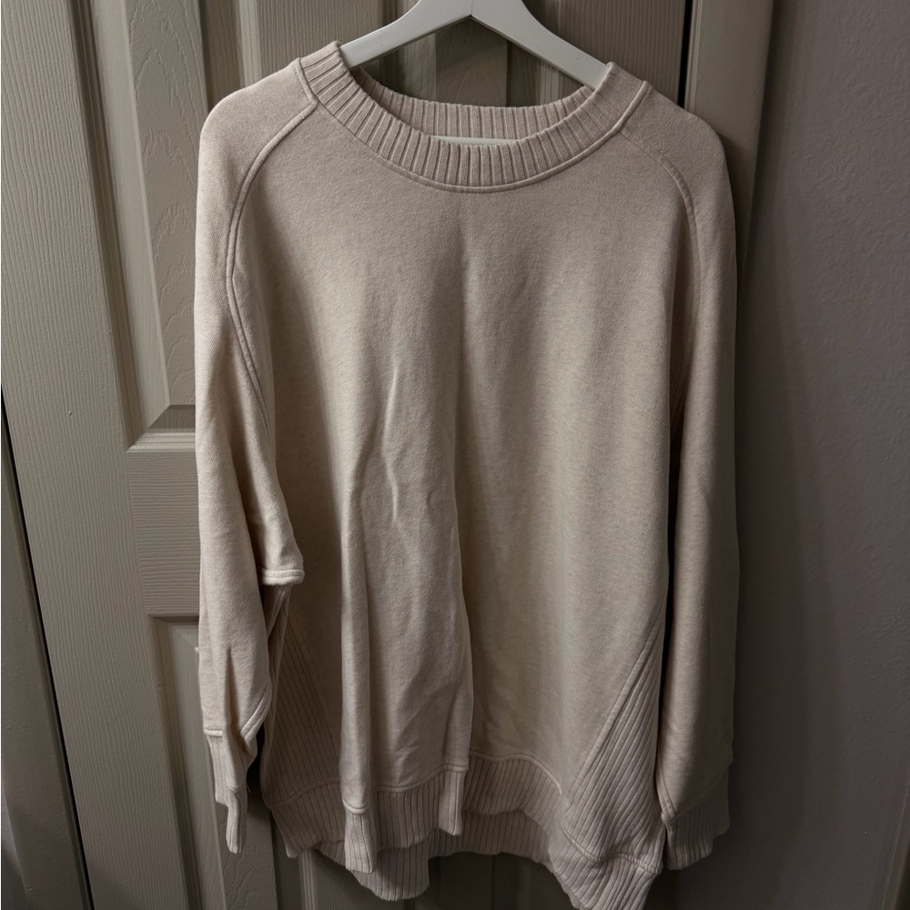 Aerie Soft Cream Crew Neck Sweater